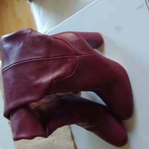 Zara burgundy boots size 37 UK/6.5 US